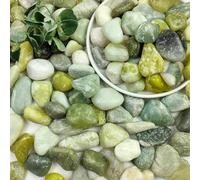SHIZWU Pebbles for Garden, Jade Decorative Stones for Plant Pots, Vase Fillers, Aquarium, Fish Tank (20-40mm, 9.1kg)