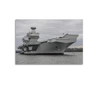 SHJNGU HMS Queen Elizabeth Military Ships Poster Poster Decorative Painting Canvas Wall Posters And Art Picture Print Modern Family Bedroom Decor Posters 20x30inch(50x75cm)