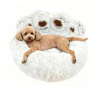 SHJOEE Fluffy Bear paw-shaped Pet Bed Calming Dog Bed Anti Anxiety Cat Bed Washable Warming Dog Cushion Soft Non-Slip Plush Puppy Kitten Bed Sofa for Small Dogs Cats and other Animals