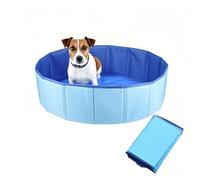 SHJOEE Pet Paddling Pool Foldable Dog Pool PVC Non-Slip Puppy Swimming Pool Portable Kiddie Pool for Kids Bathing Tub for Garden Patio Bathroom Indoor Outdoor Water Toy for Pets Children
