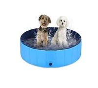 SHJOEE Pet Paddling Pool Foldable Dog Pool PVC Non-Slip Puppy Swimming Pool Portable Kiddie Pool for Kids Bathing Tub for Garden Patio Bathroom Indoor Outdoor Water Toy for Pets Children