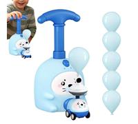 shjxi Air Powered Balloon Car Toy Set, Animal Design Pump Launcher Kit, Kids DIY Physics Science Learning Toy, Interactive STEM Educational Car Kit, Fun Intelligence Development Style Design