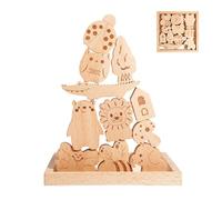 shjxi Balance Games for Kids | Animal Wooden Educational Fun Learning Game - Balance Stacking Blocks - for Preschool Kindergarten Elementary School Morning Leisure Home Family Time