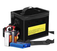 shjxi Battery Bag, High Capacity Storage Pouch, Heat Resistant Protection, Eruption Proof Design, Reinforced Stitching, Multipurpose for Home and Travel Use
