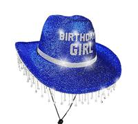 shjxi Cowboy Hats, Adult Girl Hat, Rhinestone Sparkly Cap, Breathable Design for Adults, Kids, Party, Vacation, Travel, Birthday Celebrations, 14.96x11.42x5.91 Inches, Multicolor