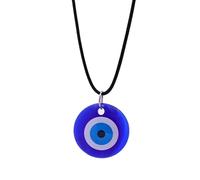 shjxi Evil Eye Necklace, Blue Resin Adjustable, 7g Protective Charm Jewelry, for Daily Wear Commuting Dating Fashion Accessory Boho Style Gift Women Girls Casual Elegant Outfit Charm Necklace