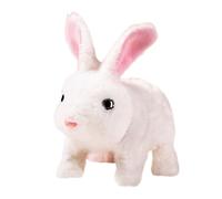 shjxi My Realistic Bunny | Plush Easter Toy Rabbit Jumping Twitching and Shaking Ears | Realistic Cute Bunny - for Children Home Travel Nursery Indoor Easter Birthday Christmas