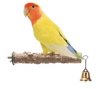 shjxi Parakeet Perches - Grinding Natural Pepper Wood Toys with Bell | Parakeet Cage Accessories | for Chicken The Hammock Playground Outdoor Indoor Patio Inside Window Balconies Garden
