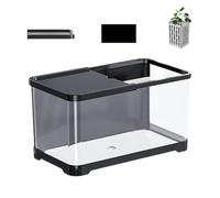 shjxi Small Fish Tank Starter Kit, Creative Fish Aquarium with Basket, Saltwater Aquarium Set, Fish Tank Kit with Basket, Versatile Fish Tanks, Decorative Fish Tanks for Jellyfish, Guppy, Shrimp,