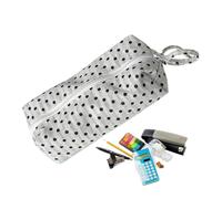 shjxi Soft Dot Zipper Pencil Case, Large Capacity School Stationery Bag, Multi Pocket Pen Marker Organizer Pouch, Portable Study Supply Storage Case, Cute Utility Style Design, School Use