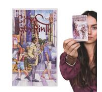 shjxi Whimsical City Labyrinth Tarot Deck, Fortune Telling Game, Oracle Card Set, Board Game, 78 English Cards, Divination Tool, Spiritual Guidance, Family Fun, Mystical Reading Experience