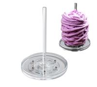 shjxi Yarn Dispenser, Acrylic Spindle Stand, Portable String Holder, Detachable Ball Organizer, Yarn Storage for Crocheting, Knitting, Craft Rooms, Travel Projects, 5.91x6.5 inches