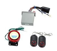 Shkalacar 1 Way Motorcycle Alarm System Remote Engine Start Keyless Driving Anti Hijacking Engine Immobilization with ECU and Mini Transmitter for Motorcycle Security