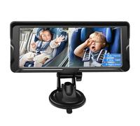 Shkalacar 7 Inch Baby Car Monitor with Dual Channel 1080P Camera 150° Wide View Angle IR Night Vision for Rear Facing Car Baby Camera Display