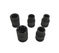 Shkalacar 7 Point & 10 Point Brake Caliper Socket Set | 5PC 1/2in Drive with 14mm 22mm 11.5mm 15mm 20mm Sockets for