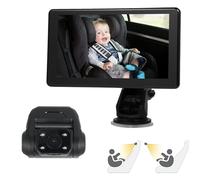 Shkalacar Baby Car Monitor with Camera 7" Touch Screen Back Baby Camera with 2K Video Recording Infrared Night Vision for Real-Time Monitoring