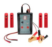 Shkalacar Universal Fuel Injector Tester Cleaner Tool Kit with 8 Pulse Modes 2 Output Terminals LCD Display for 12V EFI GDI Injectors (Red)