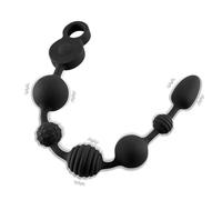 Shkanla 14 inch Silicone Vibrating Anal Beads, Rechargeable Flexible Vibrating Butt Plug Prostate Massager with 10 Vibration Modes, Anal Vibrator with 3 Powerful Motors, Sex Toys for Men Women Couples