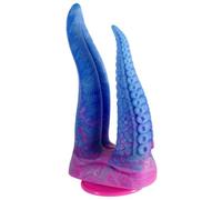 Shkanla Realistic Double-Ended Dildo G-Spot Stimulation, 10.8 inch Big Silicone Tongue Dildos with Suction Cup for Hands-Free Play, Tentacle Fantasy Dildo for Vaginal Anal Adult Sex Toys for Women Men