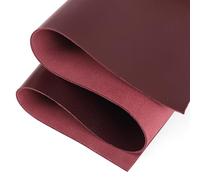 Shkira 12''X12'' Tooling Leather Square - 2.0MM Burgundy Sheets for Crafts - Leather Sheets for Crafts Tooling Sewing Hobby - Thick Cowhide Pieces - Fabric for Crafting