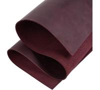 Shkira 6''X12'' Genuine Red Leather Sheets for Crafts - Square - 1.8-2.0MM Thick Genuine - Thick Cowhide Pieces Square - Leather Sheet for Arts and Crafts