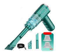 ShkitAelling Handheld Vacuum Cordless, 29000pa Rechargeable Portable Lightweight Mini Vacuum Cleaner, Car Vacuum Cleaner High Power Suction, Cleaning for Pet Hair, Car, Home, Office, Kitchen, Black