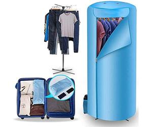 SHKUU Portable Clothes Dryer, Electric round Drying Racks,900w Folding Clothing Dryers Quick Dry with Heater,Warm Air Drying Wardrobe Digital Automatic Timer The New