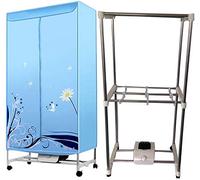 SHKUU Portable Electric Clothes Dryer Drying Rack, 1000W 2 Tier Folding Warm Air Drying Wardrobe, Indoor Fast Air Dry Hot Clothing Heater Automatic Timer The New