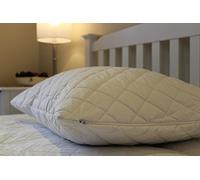 SHL - Quilted Polycotton Zipped Pillow Protectors - 1 Pair (Extra Large (22" x 31"))
