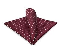 shlax&wing Men's Hanky 12.6" Dots Red Pocket Square