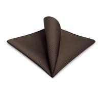 shlax&wing Men's Necktie Solid Brown Silk