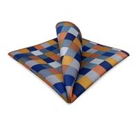 shlax&wing Men's Pocket Squre 12.6 32cm Checkered , Multicoloured, L