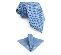 Shlax&Wing Mens Ties Blue Dots Business Necktie Silk Suit For Men