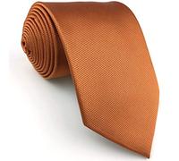 Shlax&Wing Solid Color Orange Skinny Neckties Ties For Men Slim Narrow 2.36" Business