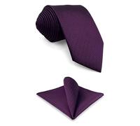 Shlax&Wing Solid Color Purple Grape Ties For Men Neckties Dress