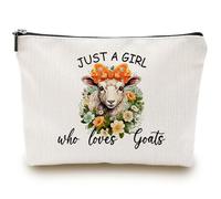 SHLINCO Just a girl who loves makeup bag, goat, Goat