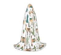 SHLXMDNZ Alpaca Llama print Hooded Cape For Teenagers, Perfect cloak for Halloween and Theme Parties