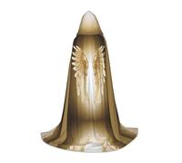 SHLXMDNZ Angel Wing print Hooded Cape For Teenagers, Perfect cloak for Halloween and Theme Parties