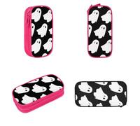 SHLXMDNZ Cute White Ghost Halloween Patternminimally Printed Large Capacity Pencil Case With European, American, Retro, Modern, Gothic Style Makeup Special Pencil Case