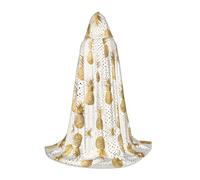 SHLXMDNZ Gold Glitter Pineapples Fruit print Hooded Cape For Teenagers, Perfect cloak for Halloween and Theme Parties