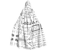 SHLXMDNZ (Math Geometry Geek Calculus) Printed Thick Hooded Cape Unisex Halloween Cloak Vampire Witch Wizard Halloween Christmas Cosplay