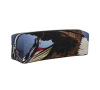 SHLXMDNZ North Bald Eagle Large Capacity Zippered Pencil Case | Portable Pencil Case For Office Supplies,Large Capacity Storage Makeup Bag