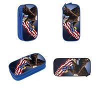 SHLXMDNZ North Bald Eagleminimally Printed Large Capacity Pencil Case With European, American, Retro, Modern, Gothic Style Makeup Special Pencil Case