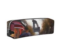 SHLXMDNZ Rainy Street In Paris Large Capacity Zippered Pencil Case