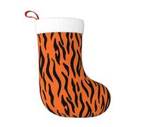 SHLXMDNZ Tiger Stripes Orange Pattern Print Christmas Stockings 18 inches for Hanging Ornament Fireplace Xmas Tree Holiday Party Decoration 1PCS