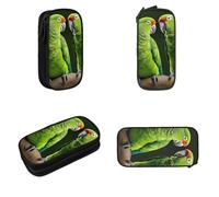 SHLXMDNZ Two Parrots On Green Palm Treeminimally Printed Large Capacity Pencil Case With European, American, Retro, Modern, Gothic Style Makeup Special Pencil Case