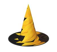 SHLXMDNZ Wild Flower Sunflower Print Halloween Cone Witch Hat Cosplay For Women Wizards Hat Masquerade Halloween Party Accessories