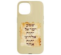 Shma Prayer in Hebrew Text Case for iPhone 15