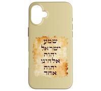 Shma Prayer in Hebrew Text Case for iPhone 16 Plus