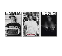 Shmaicheho 3 PCS Eminem Poster Rapper Music Vintage Poster Wall Art Canvas Posters Room Decorative Aesthetic Print Decor Posters 08x12inch(20x30cm)-3pcs Style-2